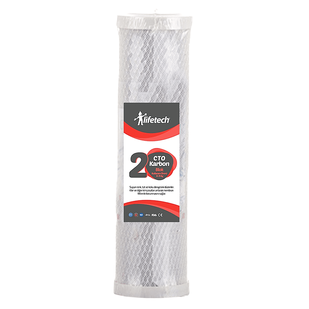 Lifetech 10''CTO Blok Karbon Filtre